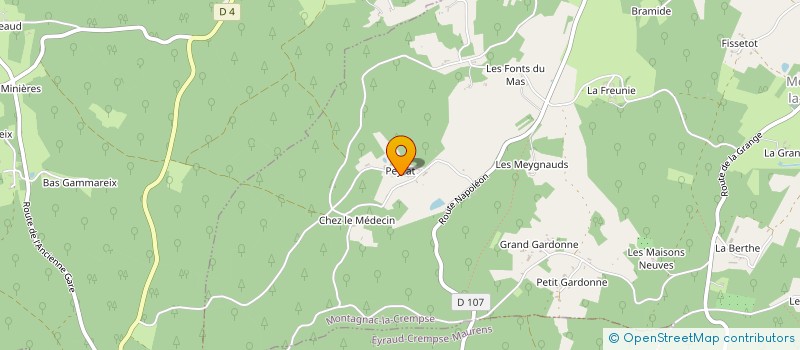 localisation de l'entreprise MONSIEUR DOMINIQUE CHOUSSERIE à MONTAGNAC LA CREMPSE