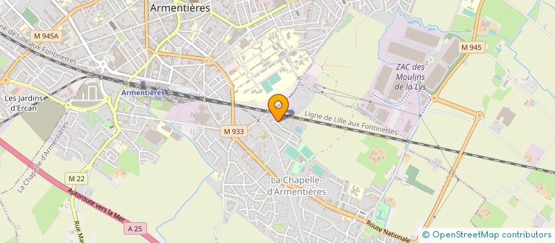 localisation de l'entreprise MONSIEUR DOMINIQUE COISNE à LA CHAPELLE-D'ARMENTIERES