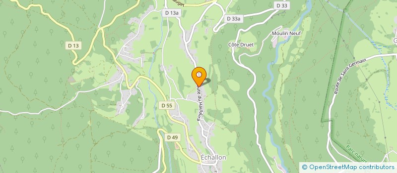 localisation de l'entreprise MONSIEUR DOMINIQUE COLLETTA  ECHALLON