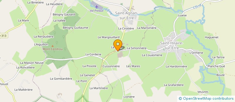 localisation de l'entreprise MONSIEUR DOMINIQUE CORDEAU à SAINT-HILAIRE-SUR-ERRE
