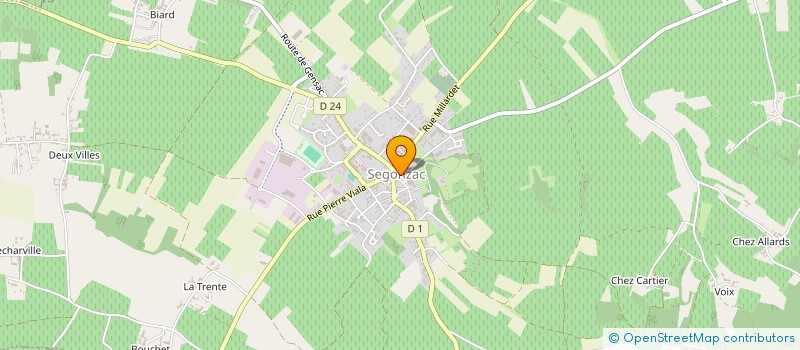 localisation de l'entreprise MONSIEUR DOMINIQUE CORMEAU à SEGONZAC