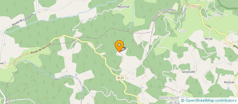 localisation de l'entreprise MONSIEUR DOMINIQUE COURBIS  CHALENCON