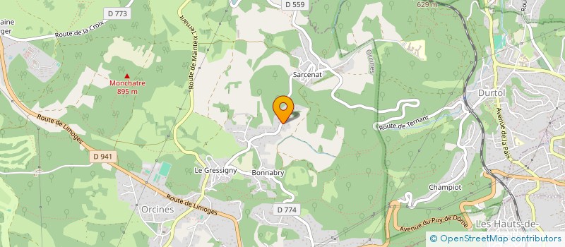 localisation de l'entreprise MONSIEUR DOMINIQUE DARON  ORCINES