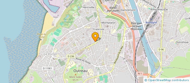 localisation de l'entreprise MONSIEUR DOMINIQUE DEBAENE  OUTREAU