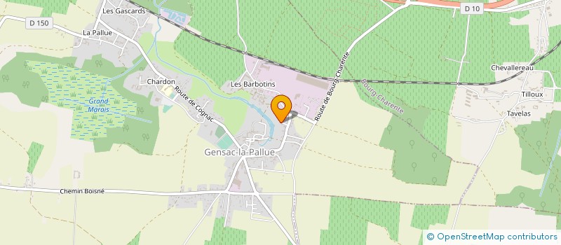 localisation de l'entreprise MONSIEUR DOMINIQUE DEFOULOUNOUX à GENSAC-LA-PALLUE