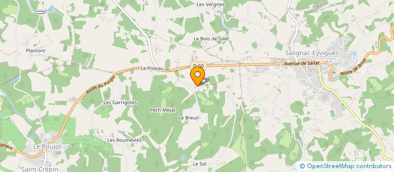 localisation de l'entreprise MONSIEUR DOMINIQUE DELBOS  SAINT CREPIN ET CARLUCET