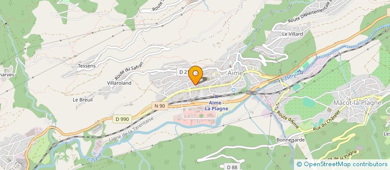 localisation de l'entreprise MONSIEUR DOMINIQUE DUMINIL  AIME LA PLAGNE