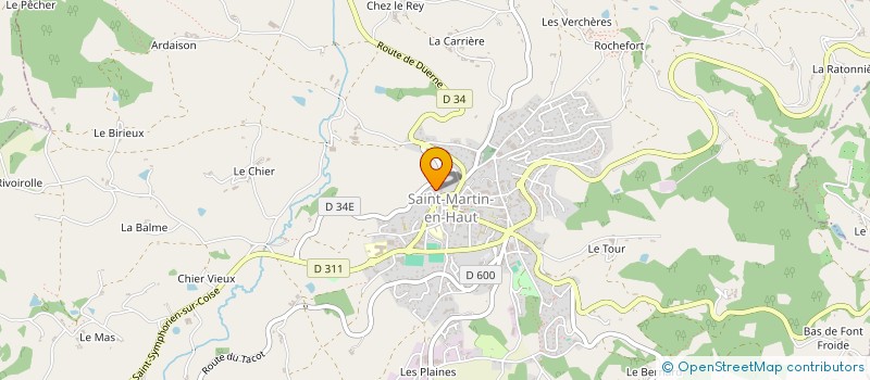 localisation de l'entreprise MONSIEUR DOMINIQUE DUPERRET à SAINT-MARTIN-EN-HAUT