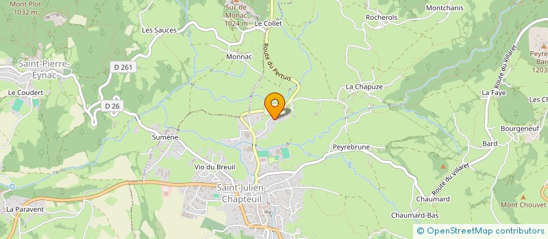 localisation de l'entreprise MONSIEUR DOMINIQUE EXBRAYAT  SAINT-JULIEN-CHAPTEUIL