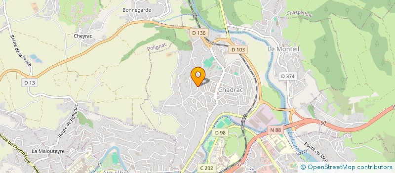 localisation de l'entreprise MONSIEUR DOMINIQUE FERRAND  CHADRAC