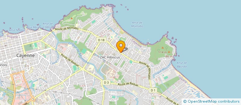 localisation de l'entreprise MONSIEUR DOMINIQUE FLAMAND  CAYENNE