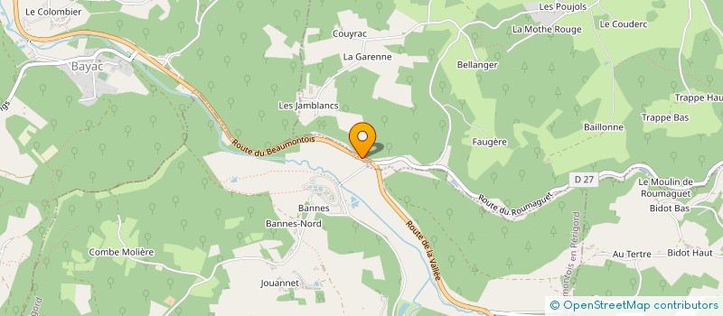 localisation de l'entreprise MONSIEUR DOMINIQUE FRANOUX à BAYAC
