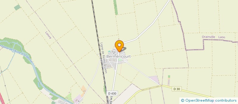 localisation de l'entreprise MONSIEUR DOMINIQUE GAILLOT  BERMERICOURT