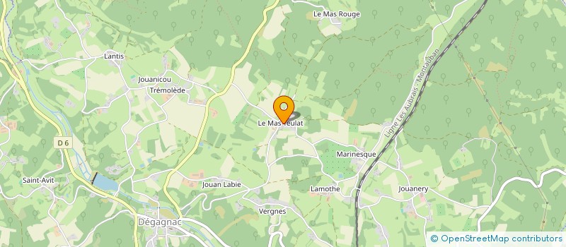 localisation de l'entreprise MONSIEUR DOMINIQUE GAUCHET  DEGAGNAC