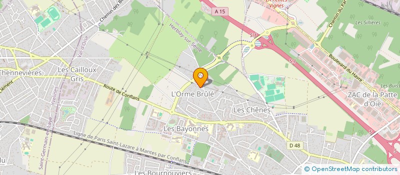 localisation de l'entreprise MONSIEUR DOMINIQUE GAZEAUX  HERBLAY-SUR-SEINE