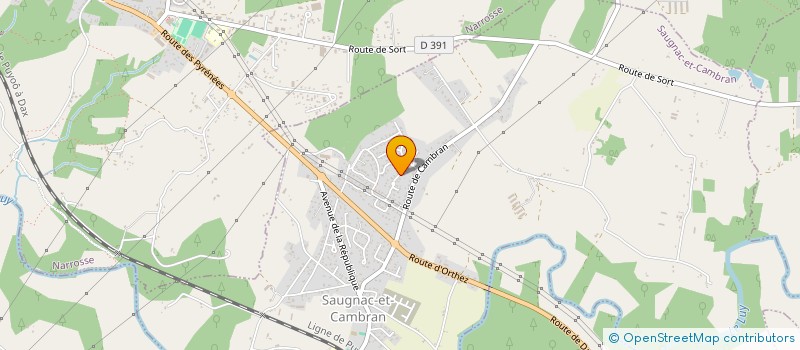 localisation de l'entreprise MONSIEUR DOMINIQUE GENTREAU  SAUGNAC-ET-CAMBRAN