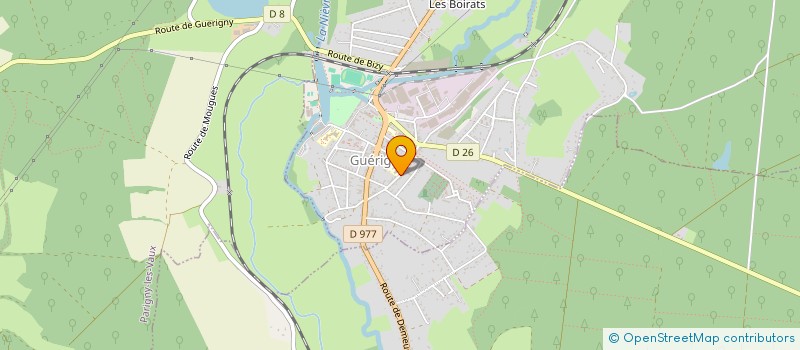 localisation de l'entreprise MONSIEUR DOMINIQUE GIRARD  GUERIGNY