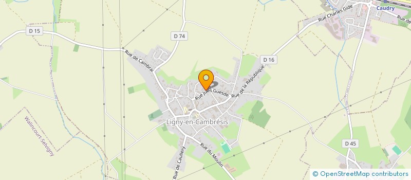 localisation de l'entreprise MONSIEUR DOMINIQUE GODIN  LIGNY-EN-CAMBRESIS