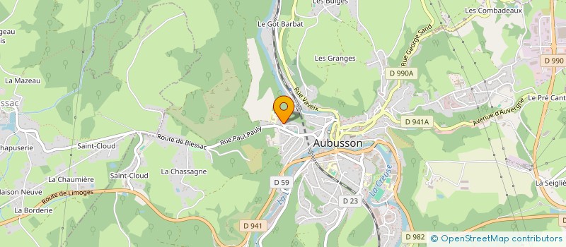 localisation de l'entreprise MONSIEUR DOMINIQUE GOSSELIN à AUBUSSON
