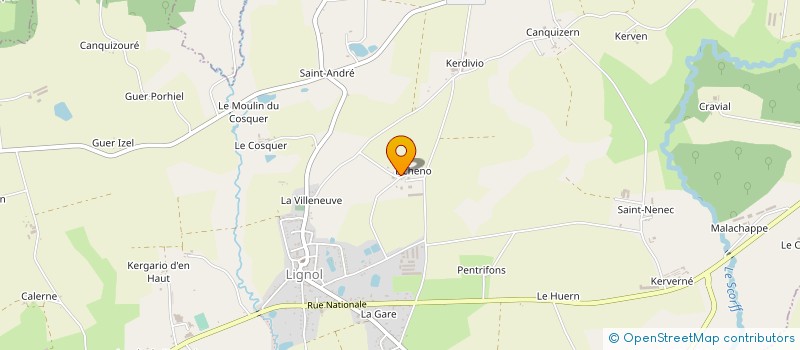 localisation de l'entreprise MONSIEUR DOMINIQUE GRAIGNIC  LIGNOL