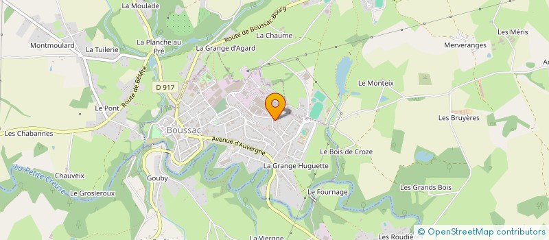 localisation de l'entreprise MONSIEUR DOMINIQUE GUERET  BOUSSAC