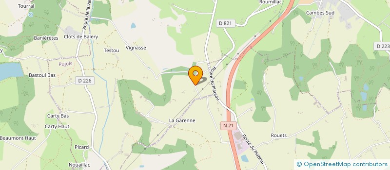 localisation de l'entreprise MONSIEUR DOMINIQUE GUILLAUME  PUJOLS