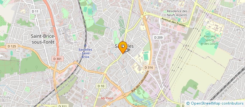 localisation de l'entreprise MONSIEUR DOMINIQUE GUILLOTIN à SARCELLES