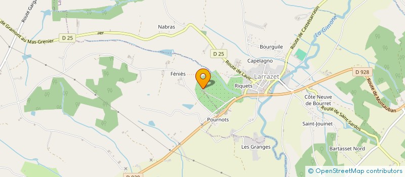 localisation de l'entreprise MONSIEUR DOMINIQUE GUIRAUD  SERIGNAC