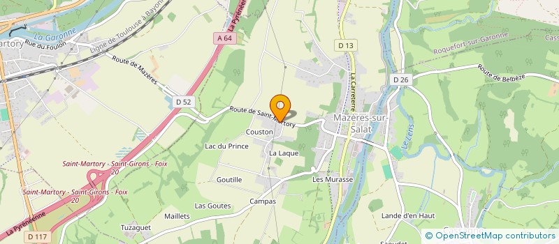 localisation de l'entreprise MONSIEUR DOMINIQUE HAINAUT  MAZERES-SUR-SALAT