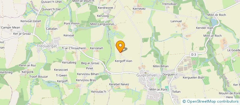 localisation de l'entreprise MONSIEUR DOMINIQUE HANTZPERG  TREOUERGAT