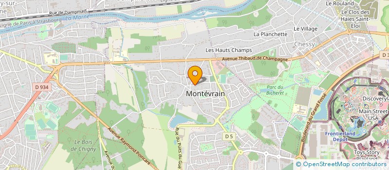 localisation de l'entreprise MONSIEUR DOMINIQUE HUBERT  MONTEVRAIN