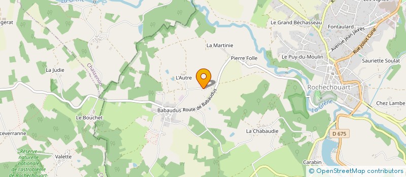 localisation de l'entreprise MONSIEUR DOMINIQUE JANNIERE à ROCHECHOUART