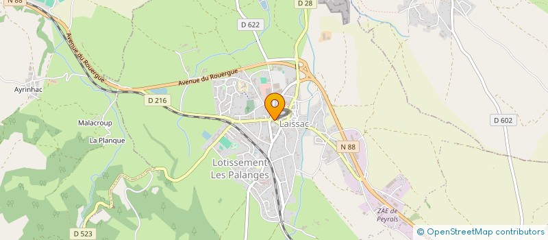 localisation de l'entreprise MONSIEUR DOMINIQUE LADET à LAISSAC-SEVERAC L'EGLISE