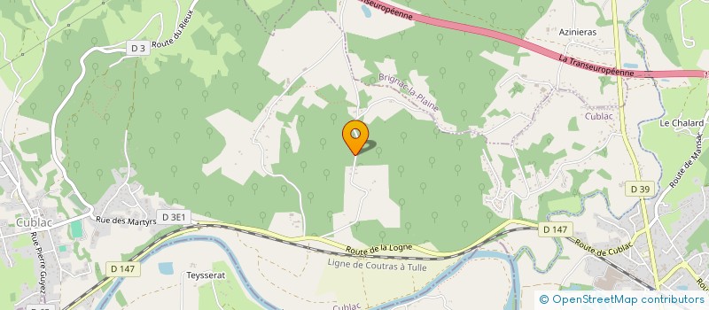 localisation de l'entreprise MONSIEUR DOMINIQUE LAJUGIE  CUBLAC