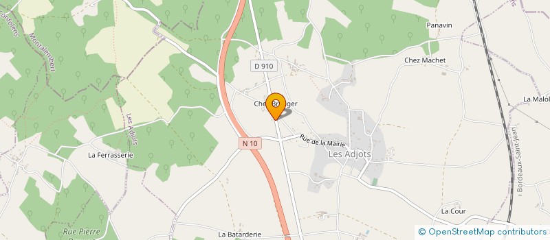 localisation de l'entreprise MONSIEUR DOMINIQUE LASNIER à LES ADJOTS
