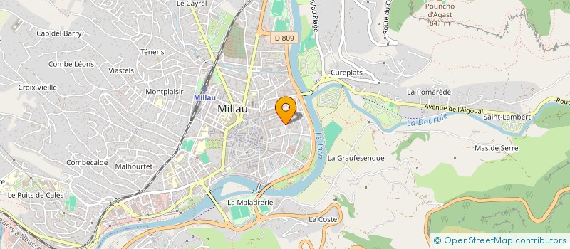 localisation de l'entreprise MONSIEUR DOMINIQUE LAVABRE  MILLAU