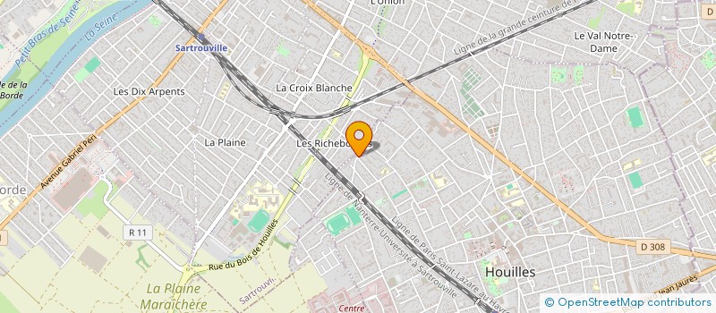 localisation de l'entreprise MONSIEUR DOMINIQUE LAWNICZAK  HOUILLES