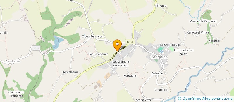 localisation de l'entreprise MONSIEUR DOMINIQUE LE BOUCHER  LANGOLEN