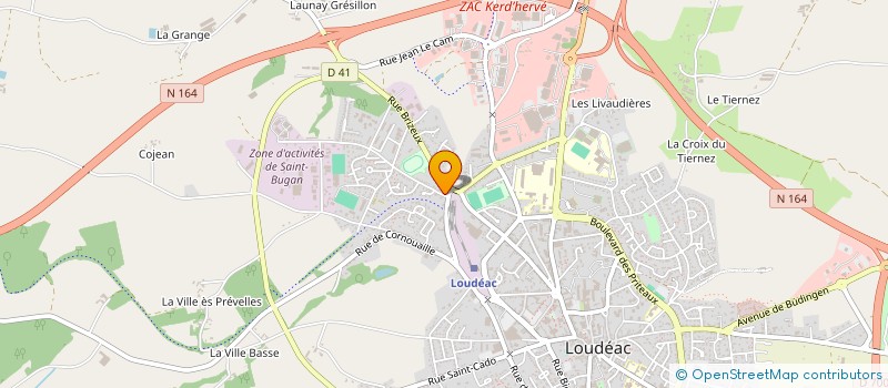 localisation de l'entreprise MONSIEUR DOMINIQUE LE ROUX à LOUDEAC