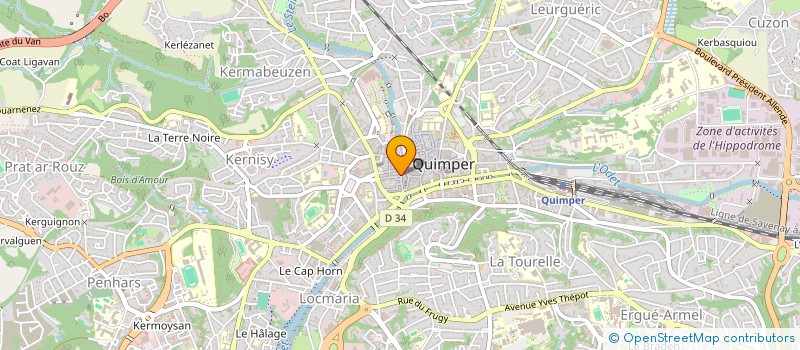 localisation de l'entreprise MONSIEUR DOMINIQUE LE ROY à QUIMPER