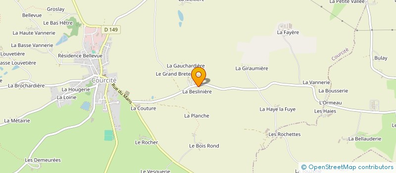 localisation de l'entreprise MONSIEUR DOMINIQUE LECHAT  COURCITE