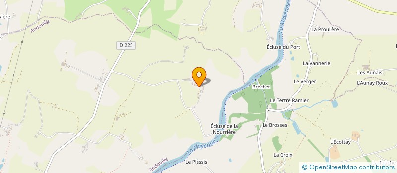 localisation de l'entreprise MONSIEUR DOMINIQUE LECLERC  ANDOUILLE