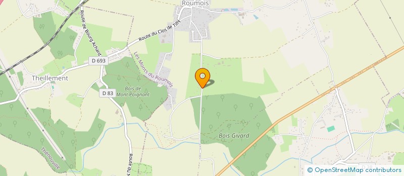 localisation de l'entreprise MONSIEUR DOMINIQUE LENEVEU  LES MONTS DU ROUMOIS