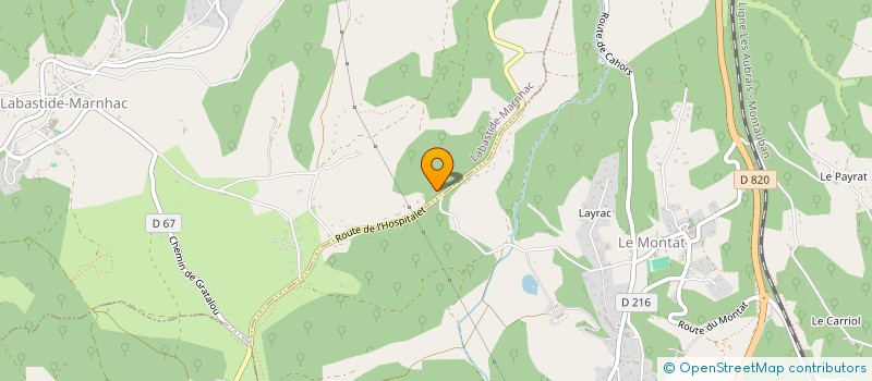 localisation de l'entreprise MONSIEUR DOMINIQUE LOUIS  LABASTIDE-MARNHAC