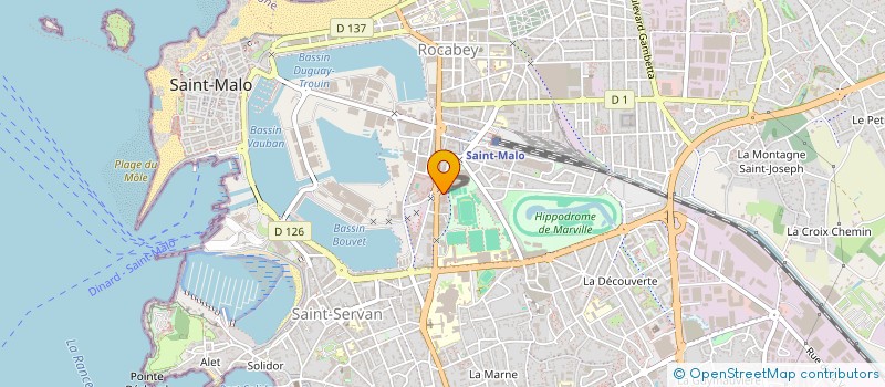localisation de l'entreprise MONSIEUR DOMINIQUE MADELAINE  SAINT-MALO