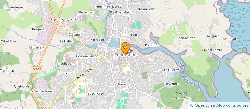 localisation de l'entreprise MONSIEUR DOMINIQUE MADELEINE  PONT-L'ABBE