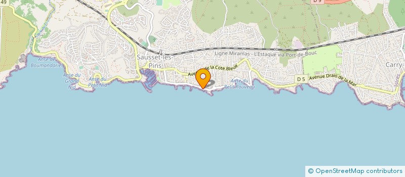 localisation de l'entreprise MONSIEUR DOMINIQUE MARTIN  SAUSSET-LES-PINS