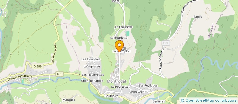 localisation de l'entreprise MONSIEUR DOMINIQUE MARTIN  MONTRODAT