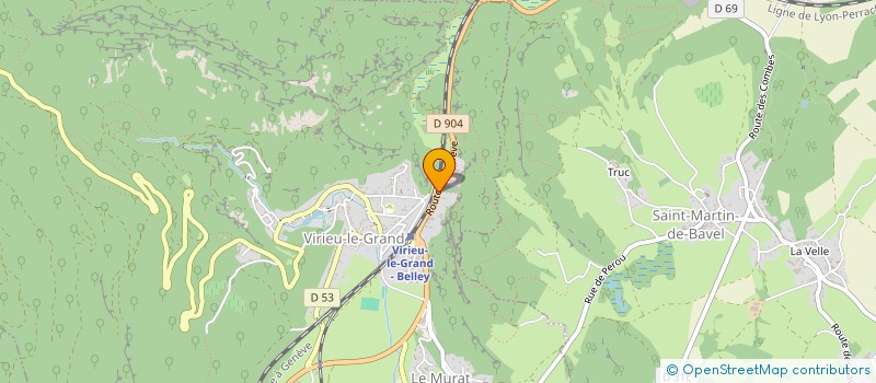 localisation de l'entreprise MONSIEUR DOMINIQUE MARTINEAU  VIRIEU-LE-GRAND