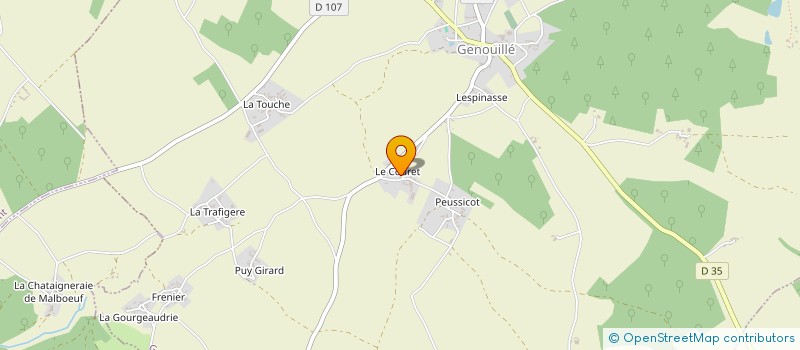 localisation de l'entreprise MONSIEUR DOMINIQUE MERCIER à GENOUILLE